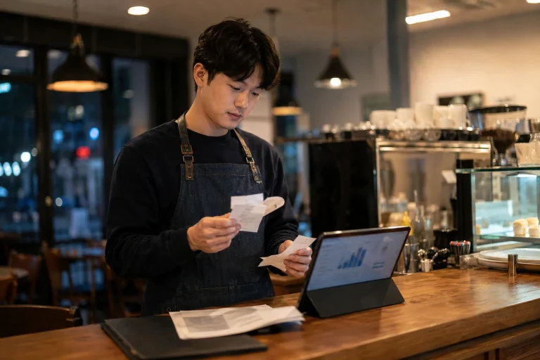 카페 월 운영비 관련 현장