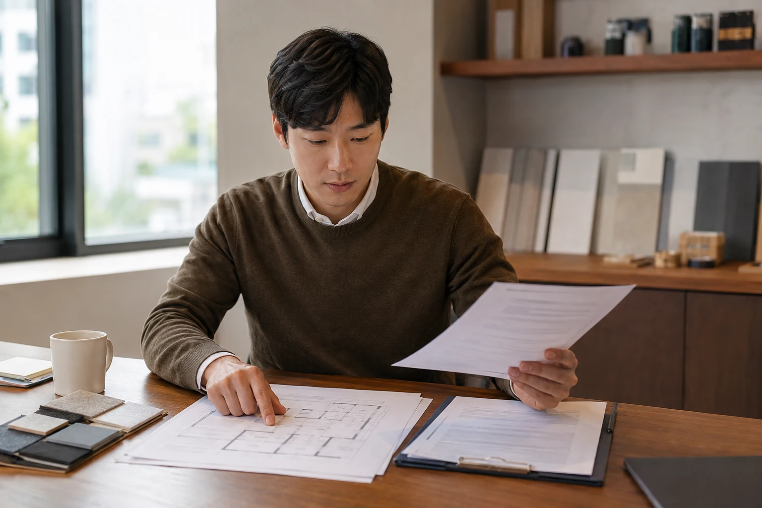 카페 창업 비용 비교 검토 장면